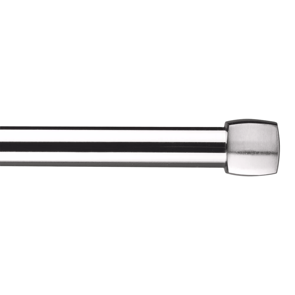 Silver Melbourne Curtain Rod Set - Diameter 25mm
