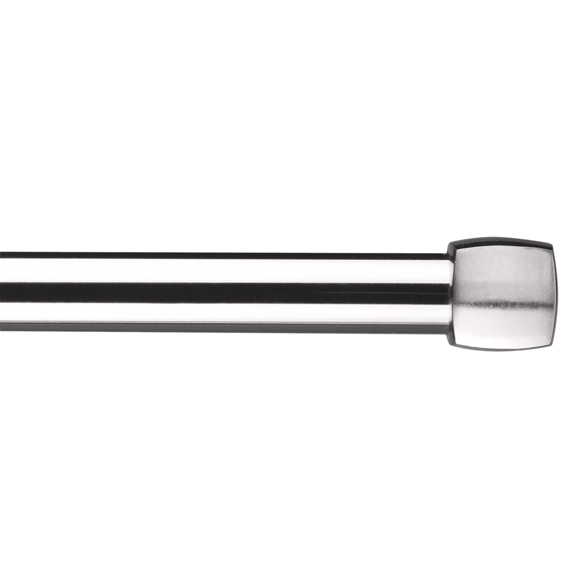 Silver Melbourne Curtain Rod Set - Diameter 25mm