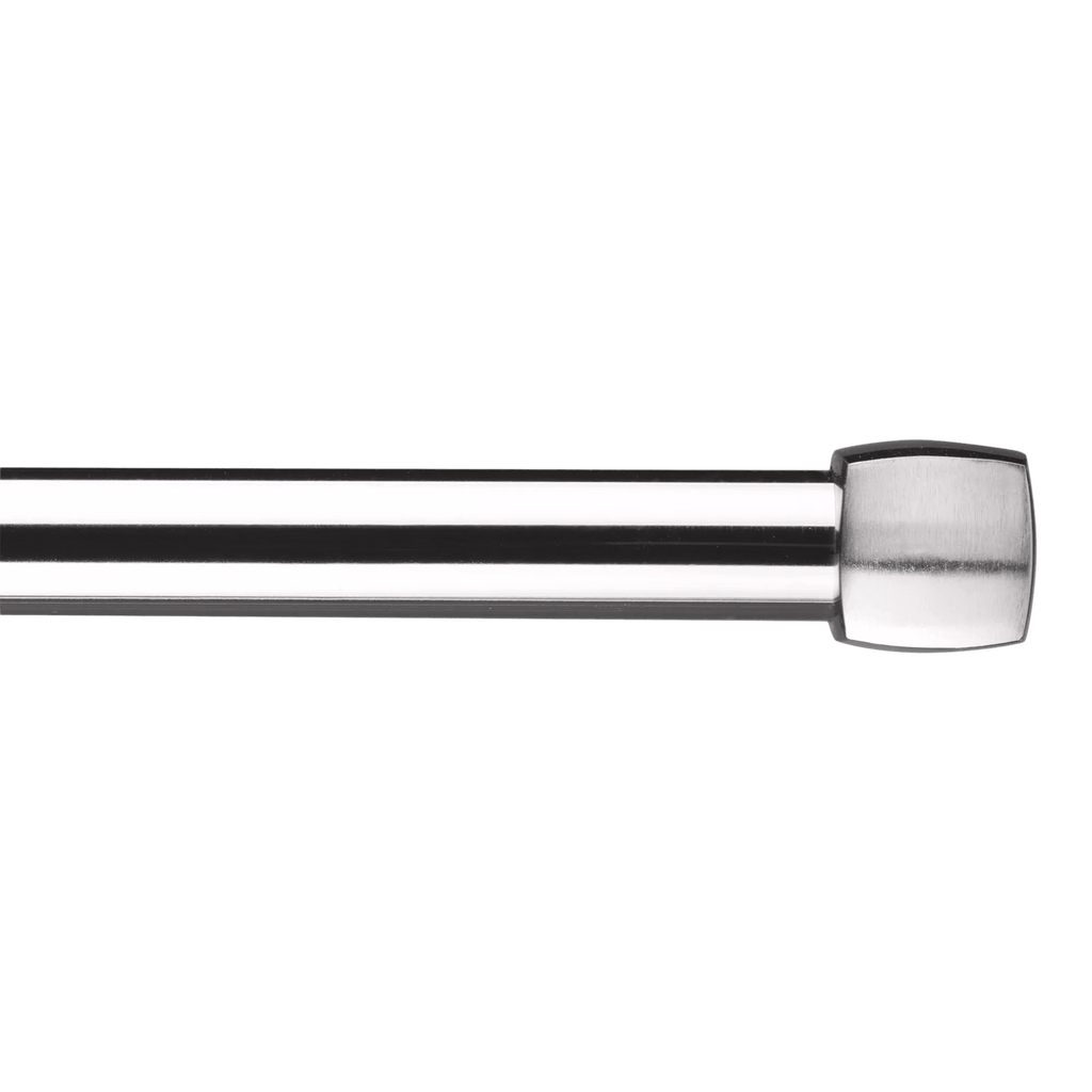Brushed Nickel Melbourne Curtain Rod Set - Diameter 25mm