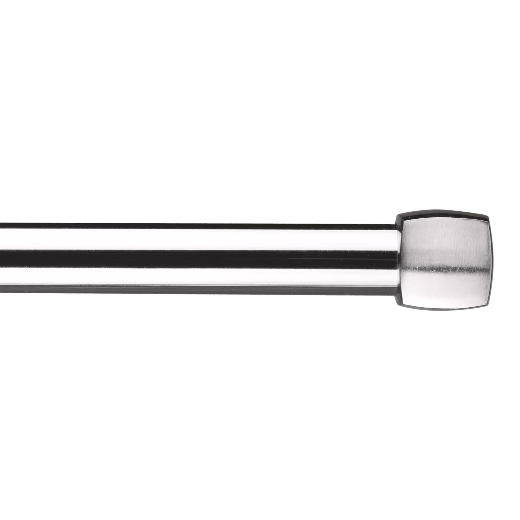 Brushed Nickel Melbourne Curtain Rod Set - Diameter 25mm