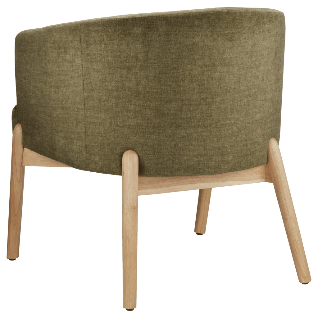 Fabric and Wood Accent Chair