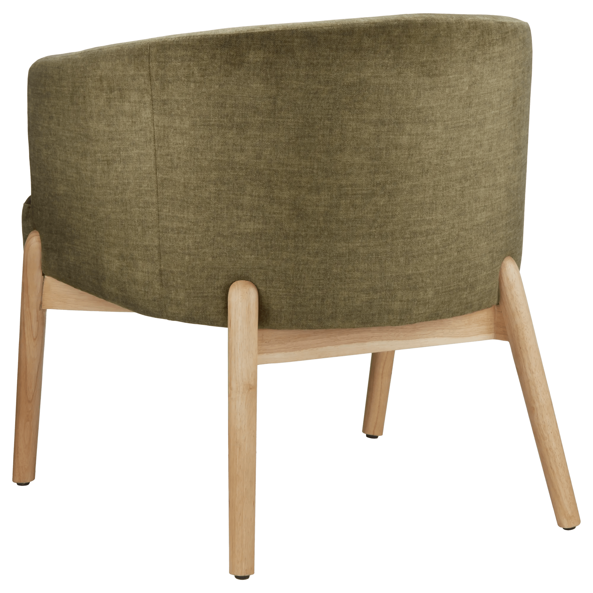 Fabric and Wood Accent Chair