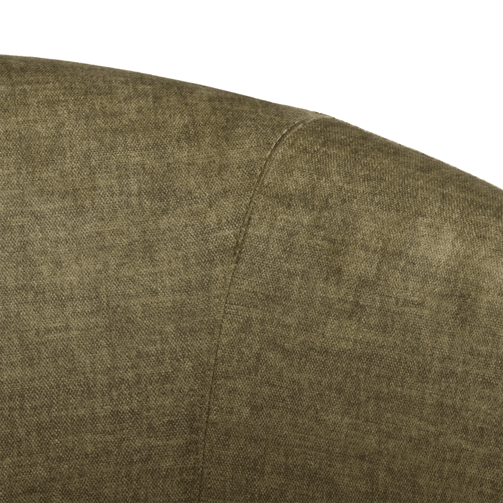 Fabric and Wood Accent Chair