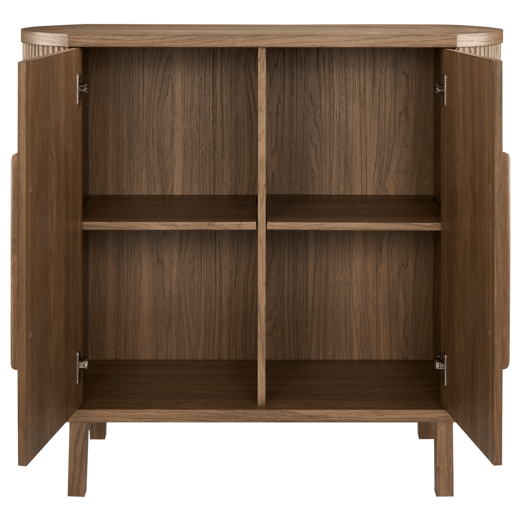 Walnut Veneer Buffet With Two Doors