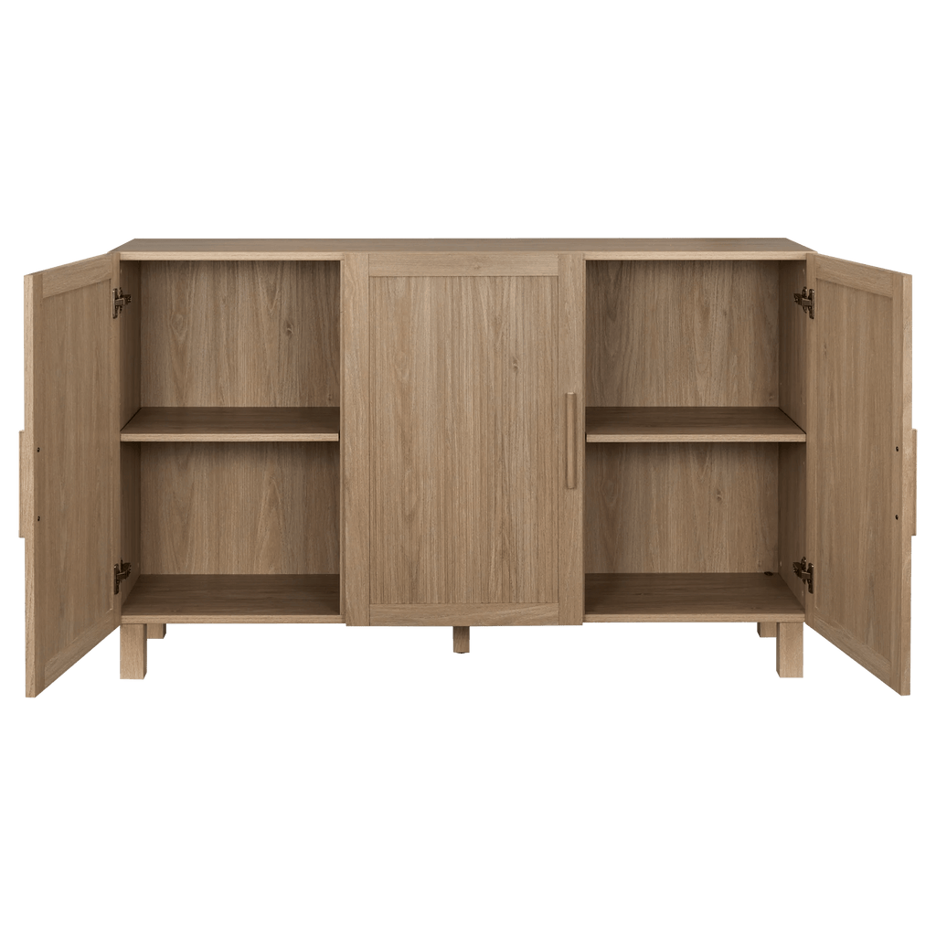 3 Door Wood Veneer Buffet
