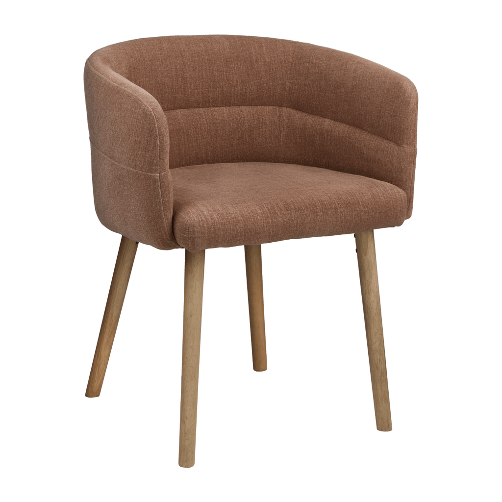 Fabric and Wood Accent Chair
