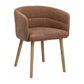Fabric and Wood Accent Chair