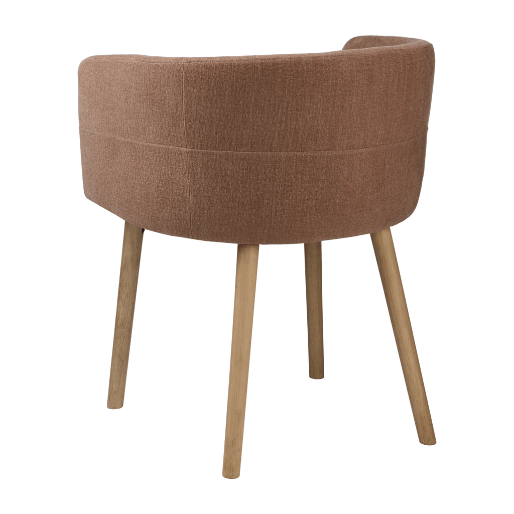 Fabric and Wood Accent Chair