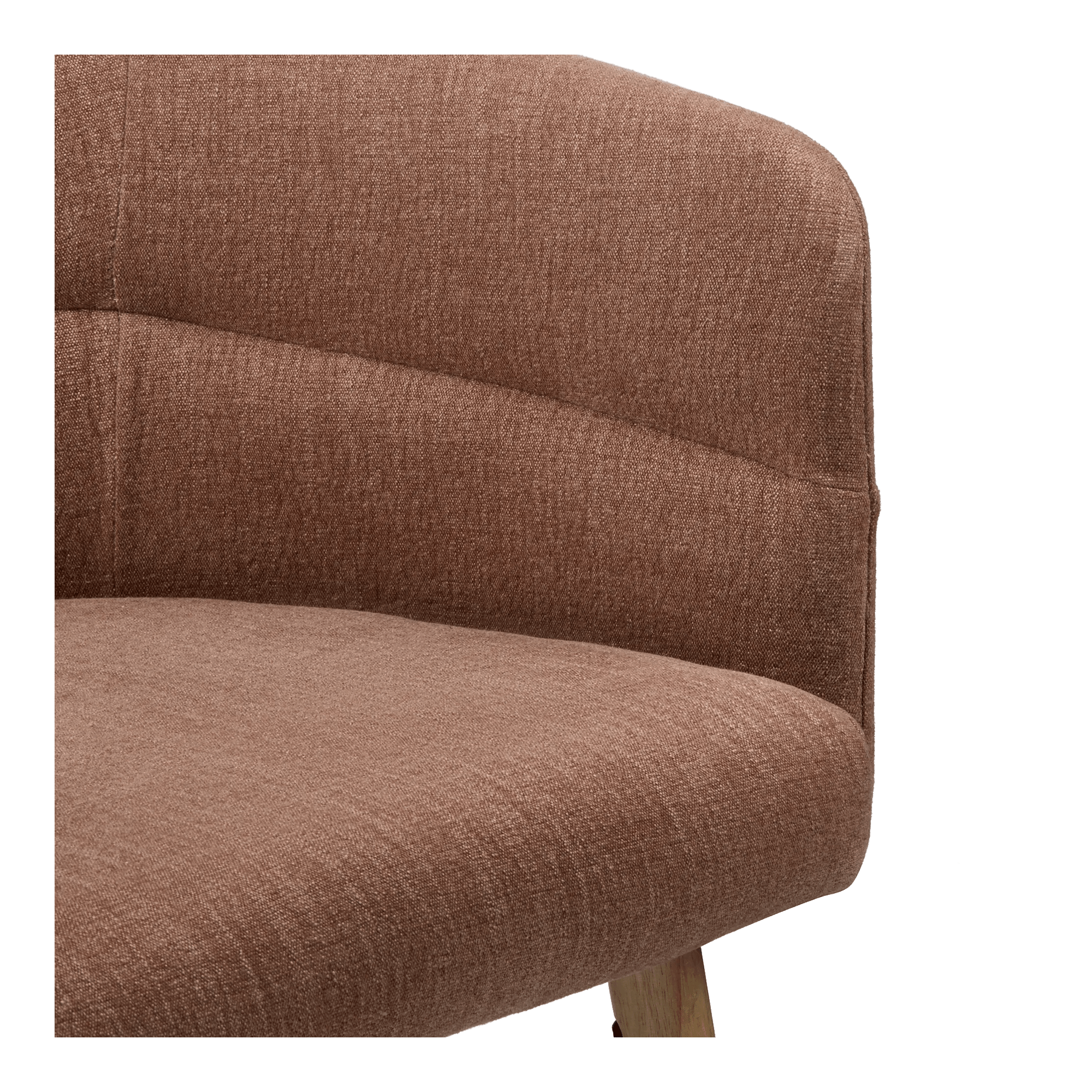 Fabric and Wood Accent Chair
