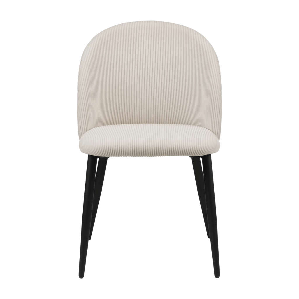 Modern Cream Chair with Black Legs