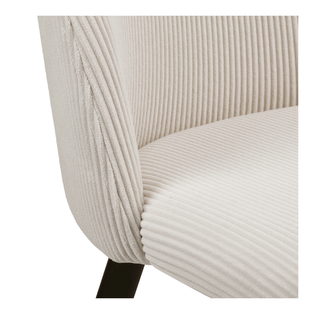 Modern Cream Chair with Black Legs