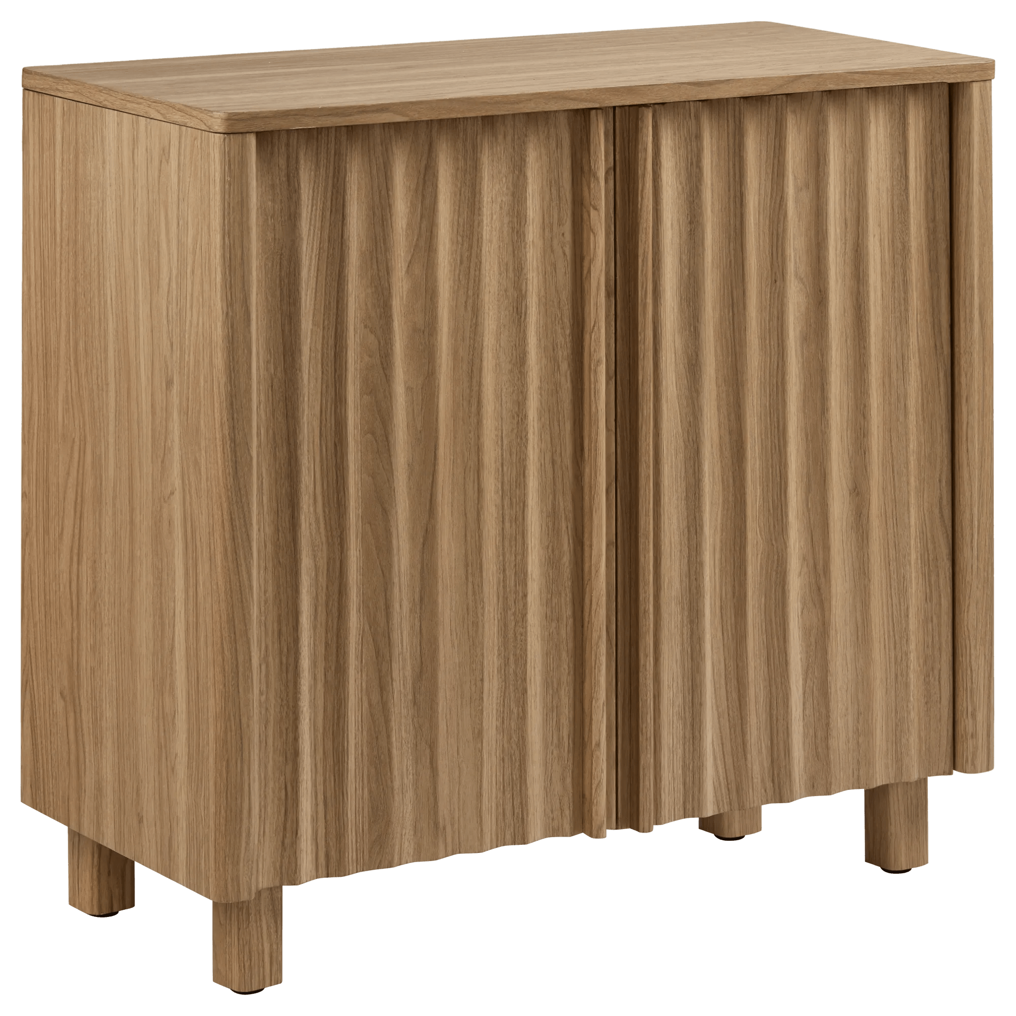 Wood Sideboard with Ribbed Doors