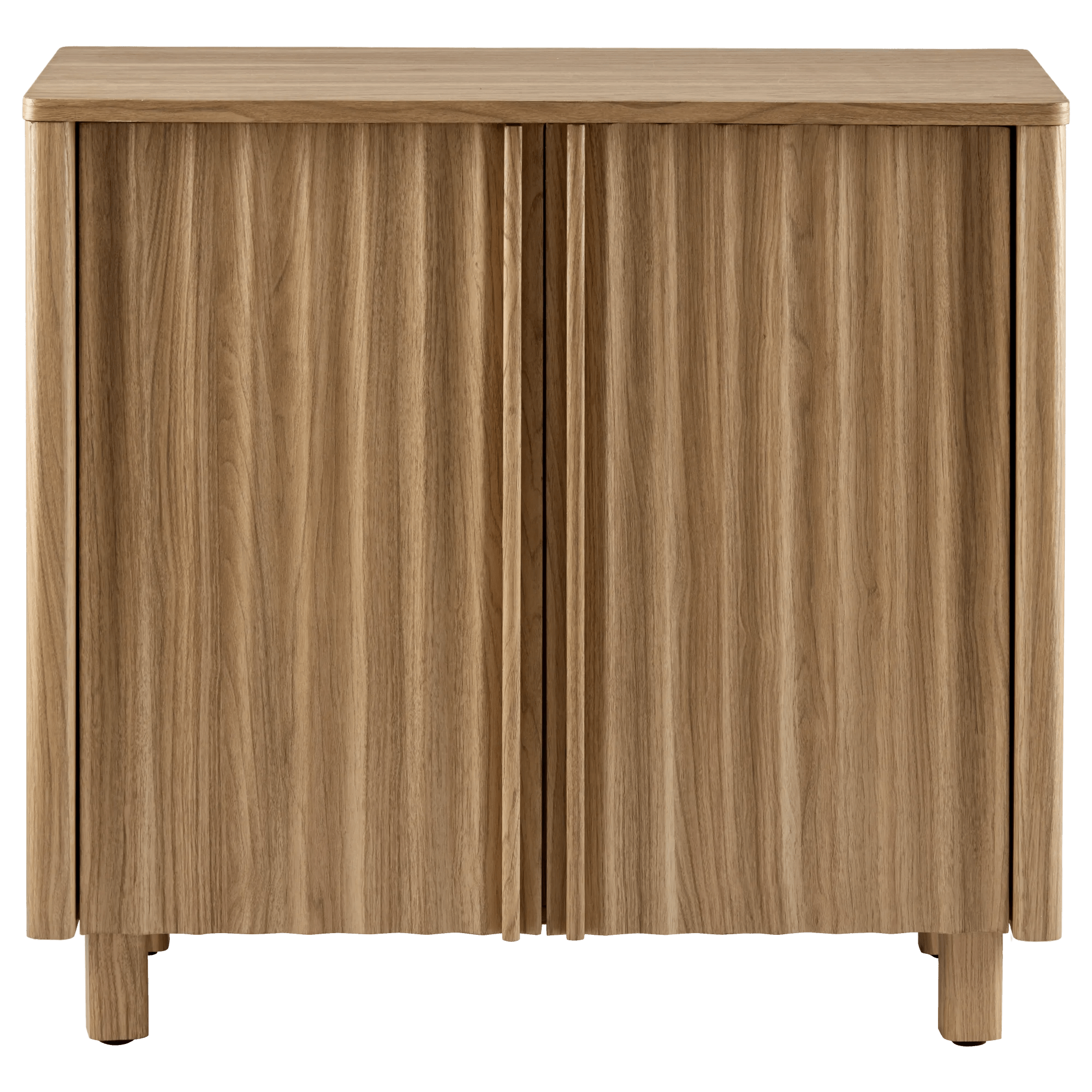 Wood Sideboard with Ribbed Doors