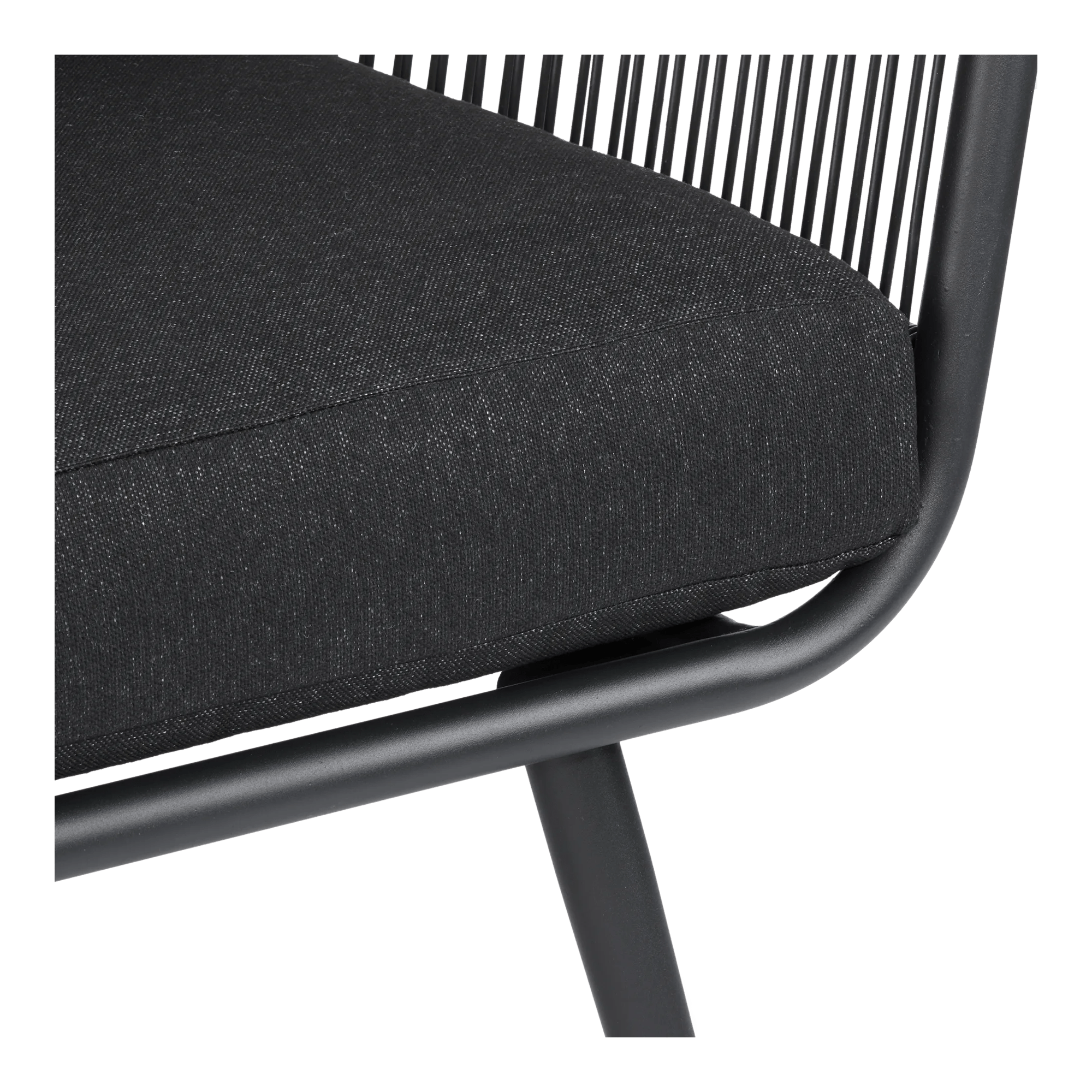 2-seat outdoor black sofa