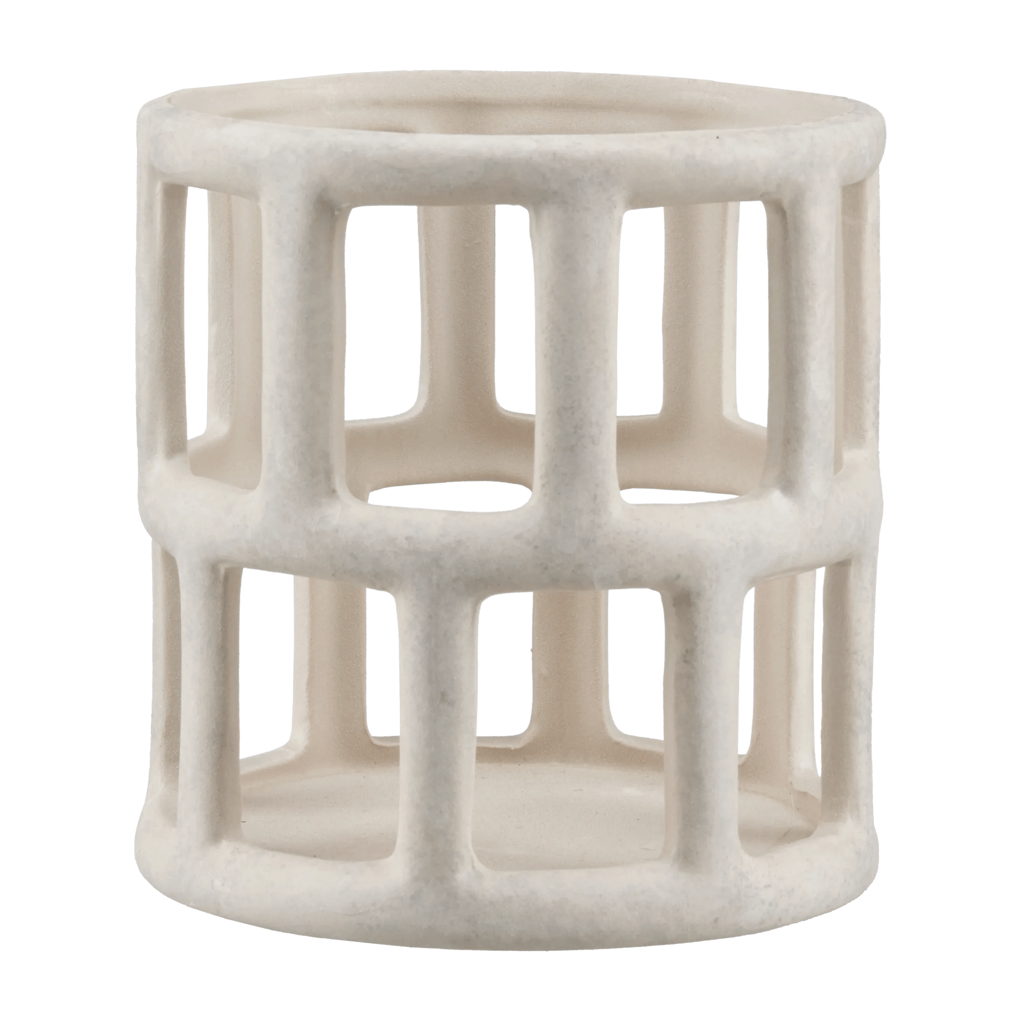 Cream Openwork Ceramic Candle Holder
