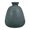Glossy Dark Green Glass Decorative Vase