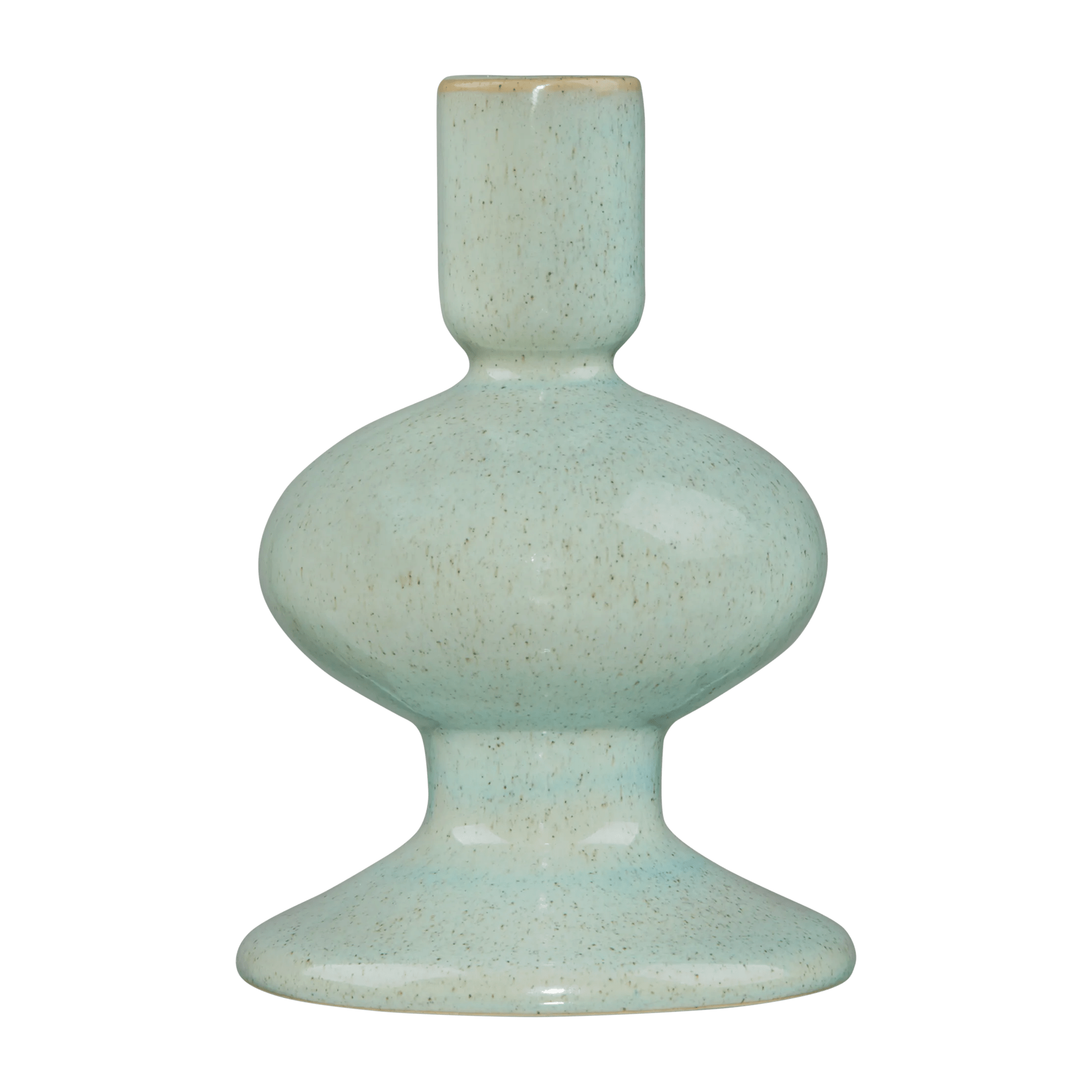 Speckled Light Green Ceramic Candle Holder