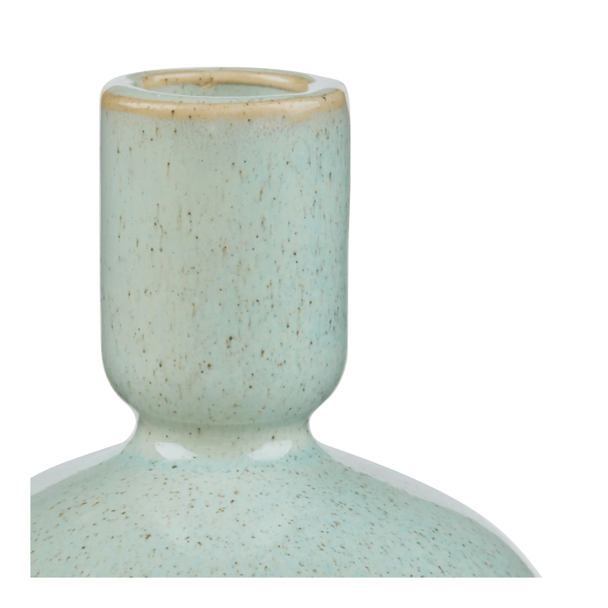 Speckled Light Green Ceramic Candle Holder