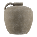 Matte Taupe Ceramic Decorative Jug with Handle
