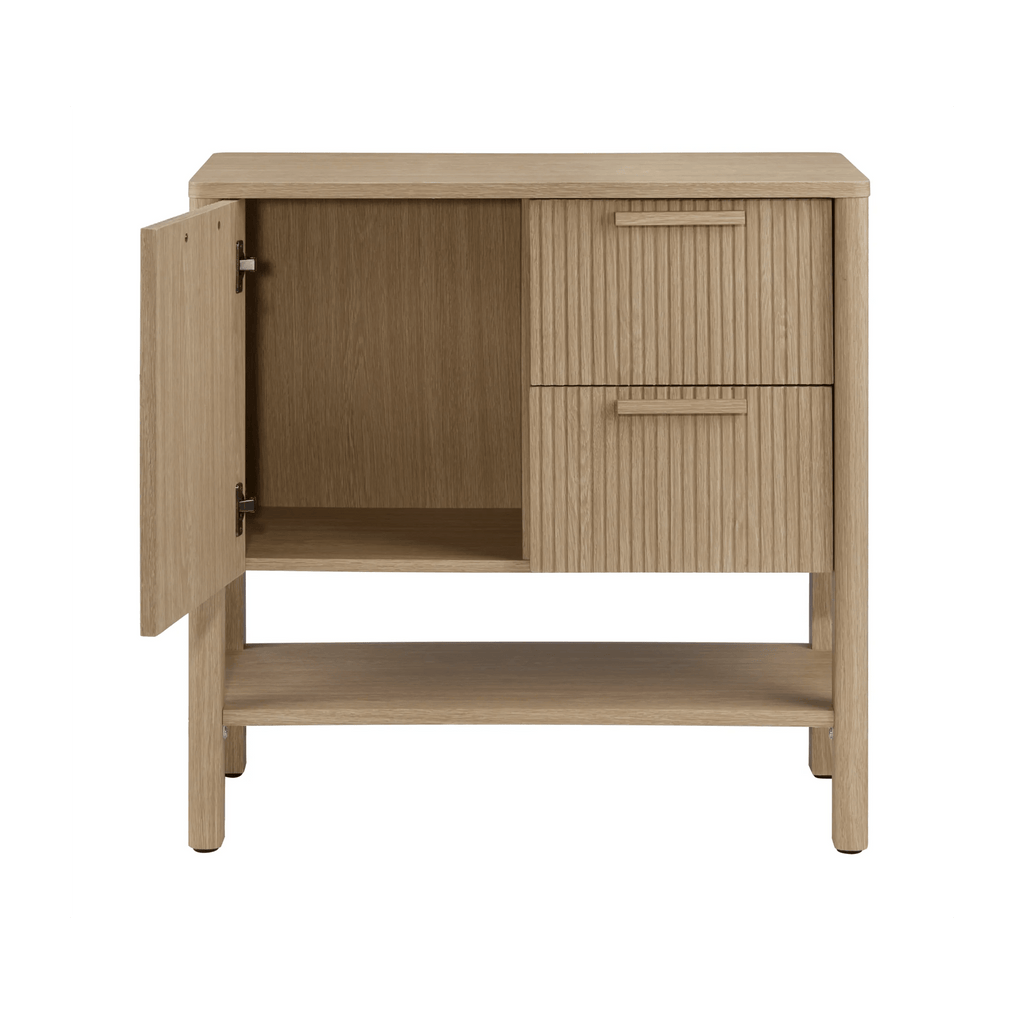 Natural Wood Buffet Cabinet
