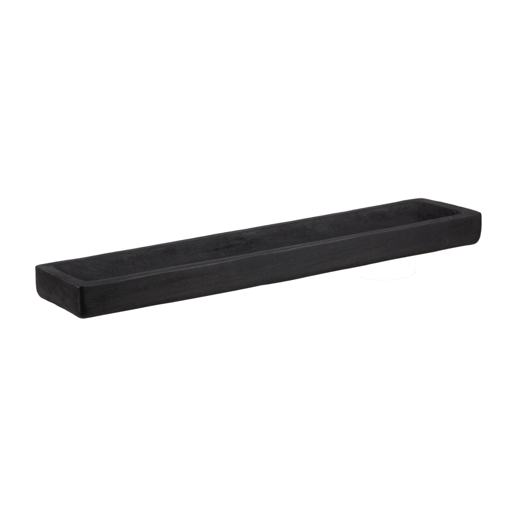Long Black Rectangular Decorative Tray