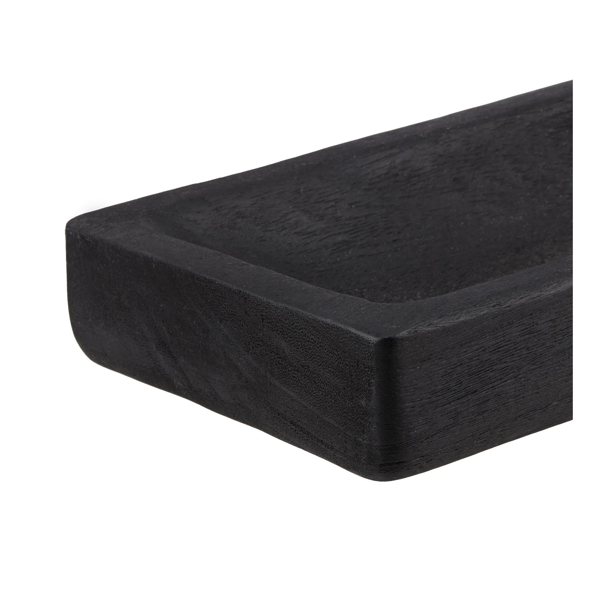Long Black Rectangular Decorative Tray