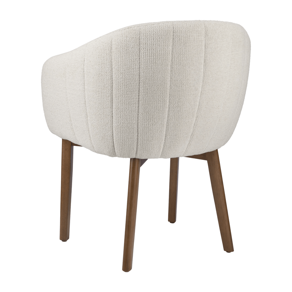 Upholstered Fabric Chair with Wooden Legs