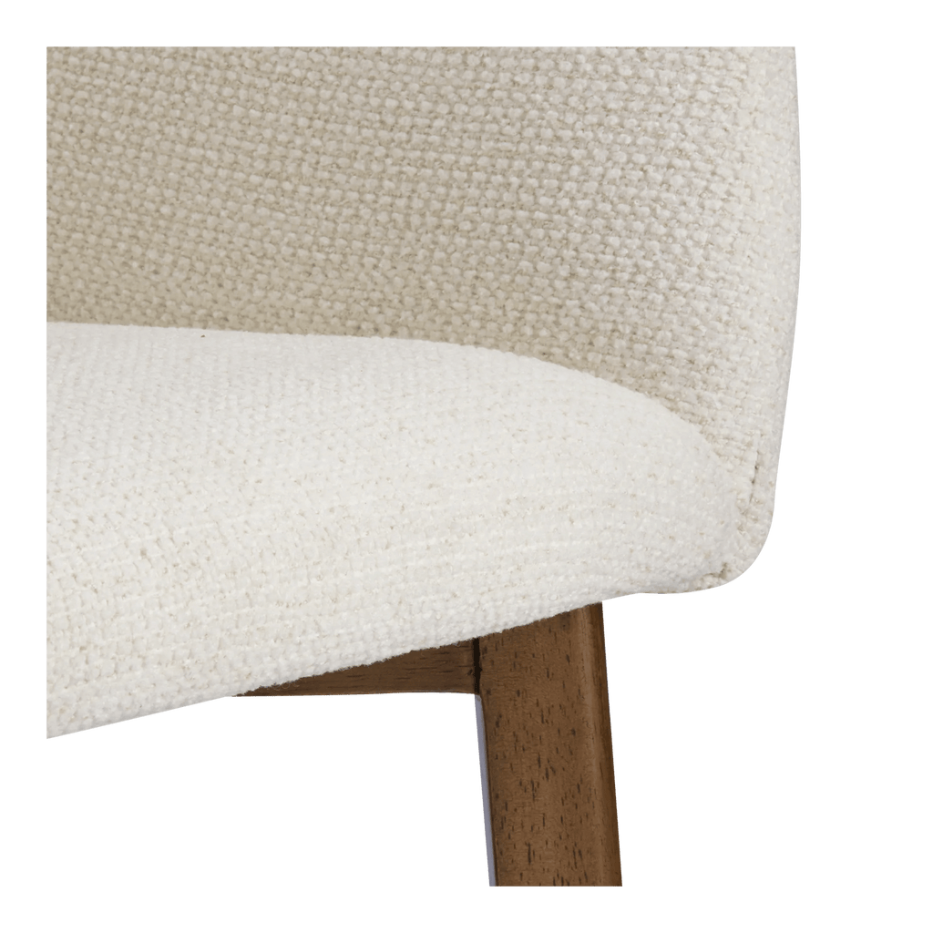 Upholstered Fabric Chair with Wooden Legs