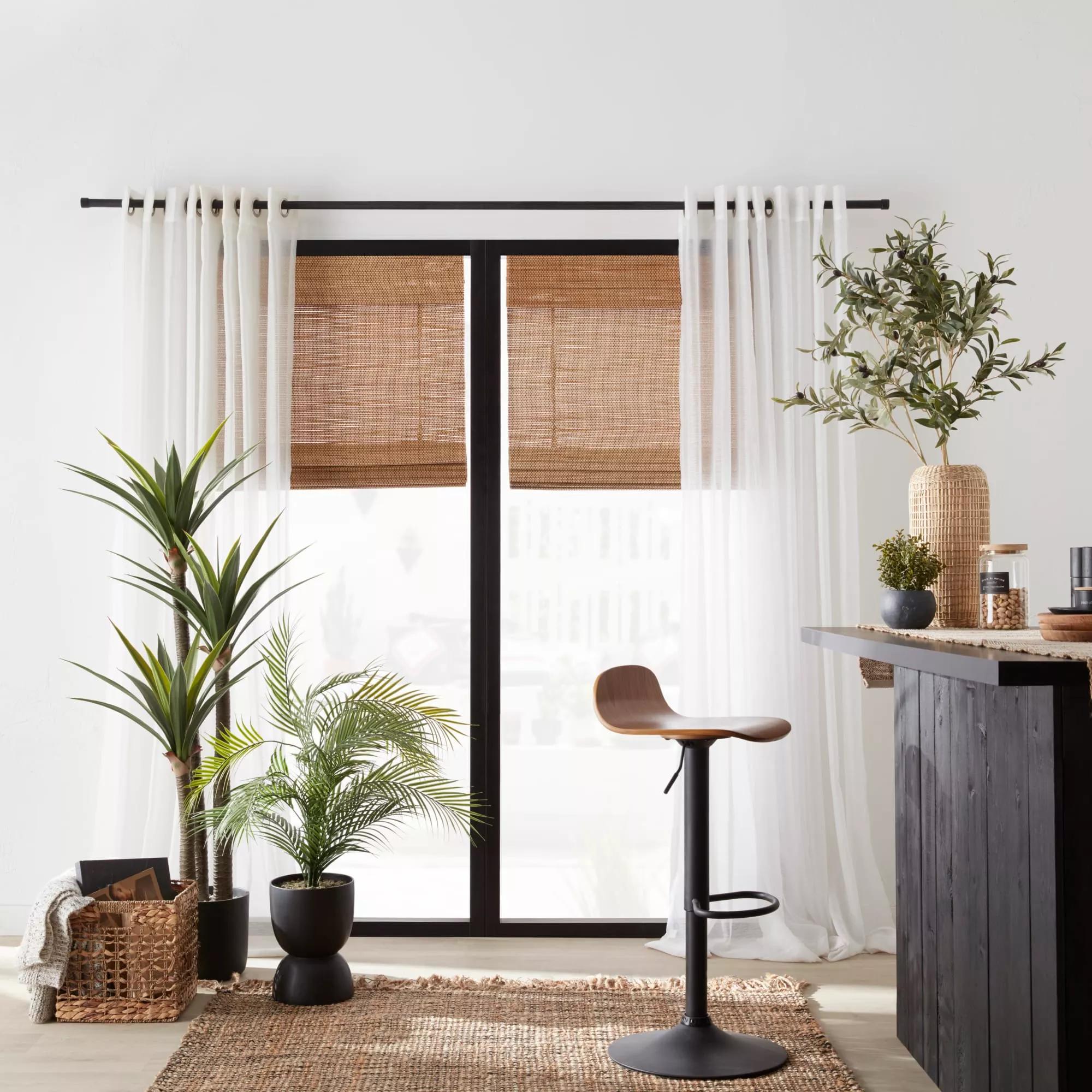 Natural & Black Cordless Bali Shade