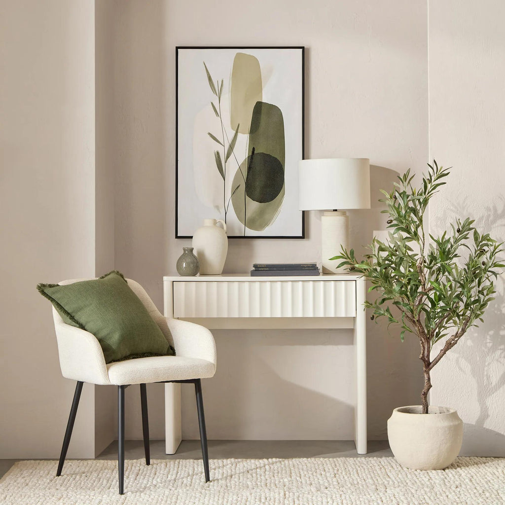 Fabric and Metal Accent Chair