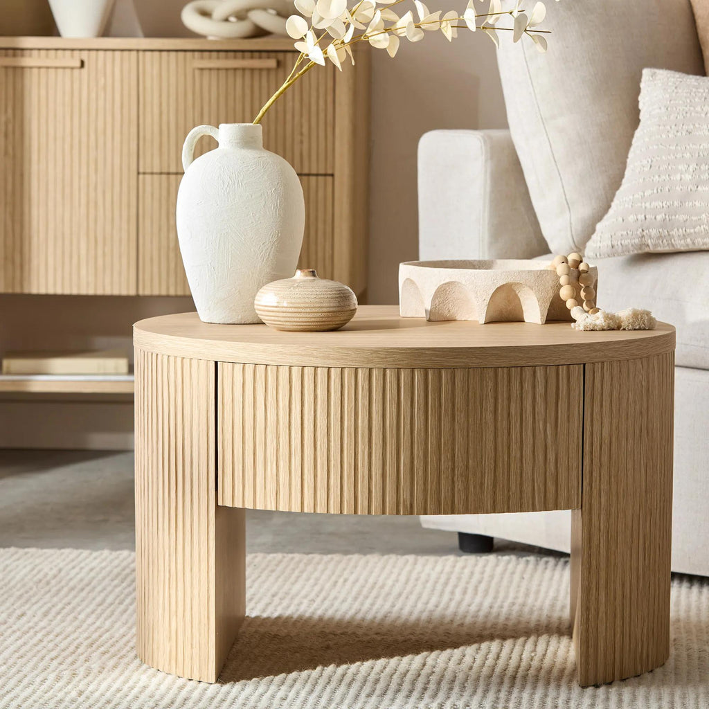 Natural Wood Buffet Cabinet