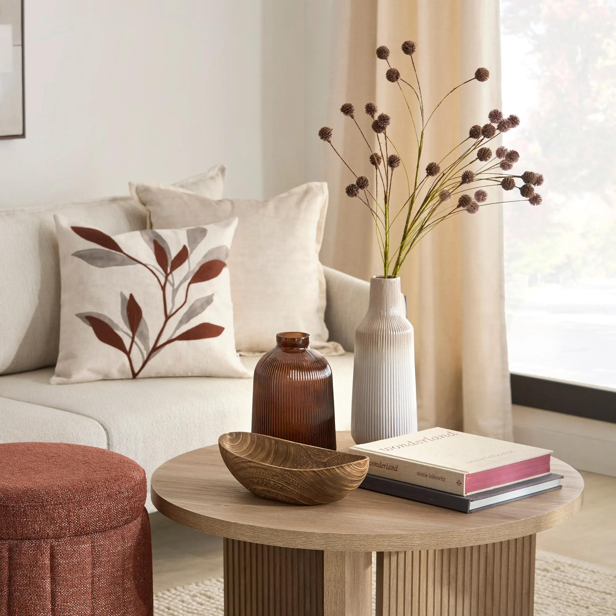 Ribbed Glass Table Vase