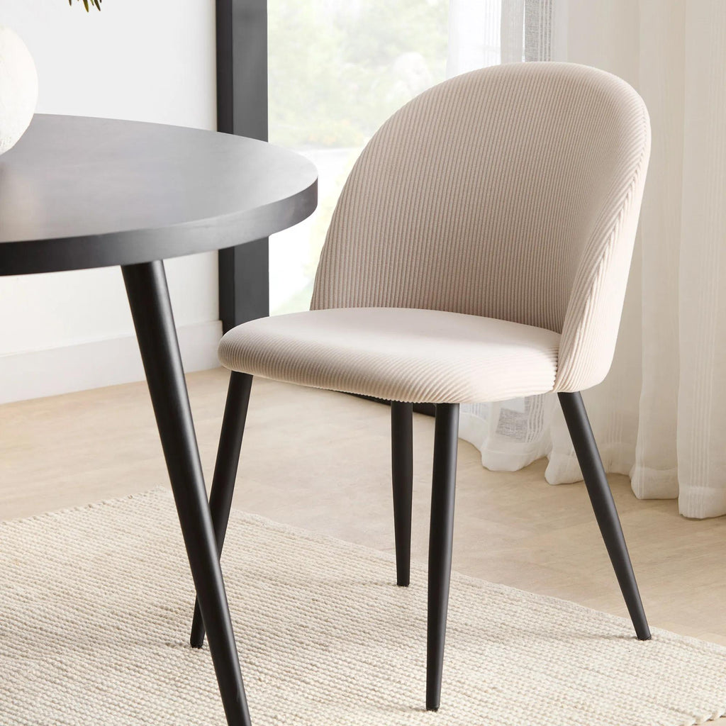 Modern Cream Chair with Black Legs