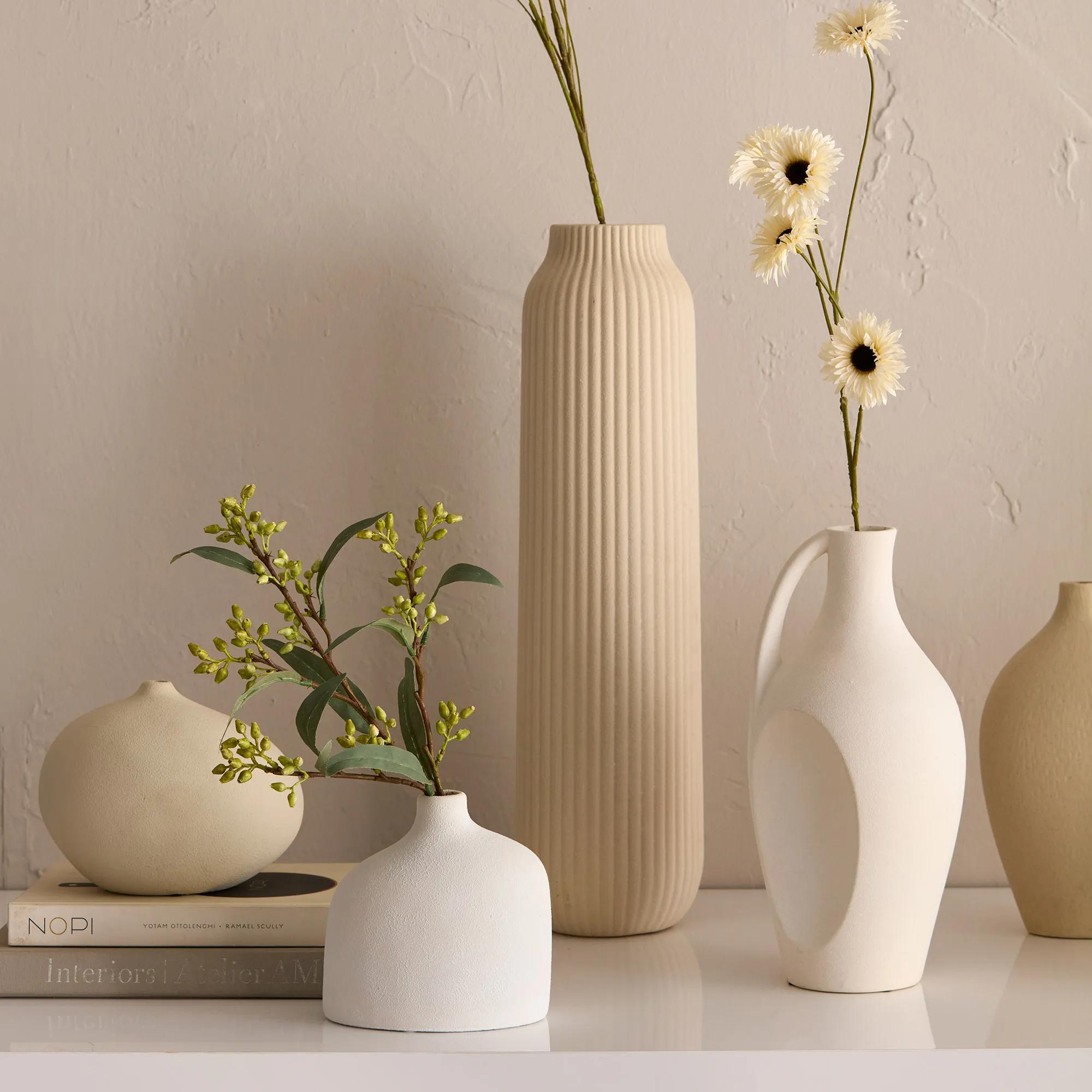 Ceramic Engraved Floor Vase